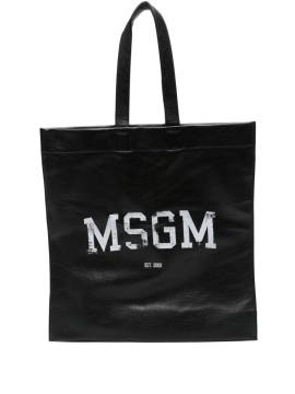 MSGM Handtasche mit Logo-Print - Schwarz von MSGM