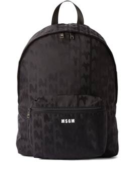 MSGM Rucksack mit Logo-Print - Schwarz von MSGM