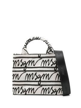 MSGM Shopper aus Logo-Jacquard - Nude von MSGM