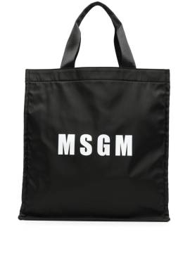 MSGM Shopper mit Logo-Print - Schwarz von MSGM