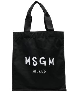 MSGM Shopper mit Logo-Print - Schwarz von MSGM