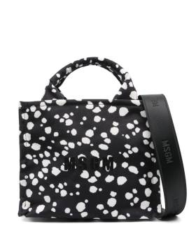 MSGM Shopper mit abstraktem Print - Schwarz von MSGM