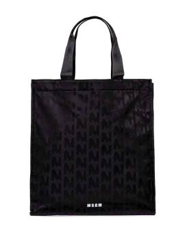 MSGM Shopper aus Logo-Jacquard - Schwarz von MSGM