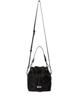 MSGM logo-lettering bucket bag - Schwarz von MSGM