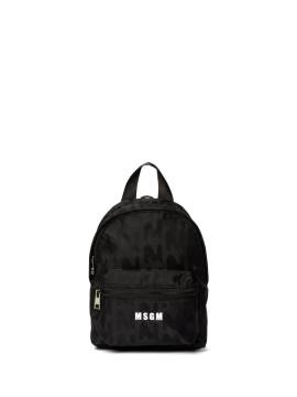 MSGM logo-print backpack - Schwarz von MSGM