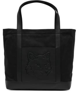 Maison Kitsuné Große Festive Tote Bag mit Fuchskopf - Schwarz von Maison Kitsuné