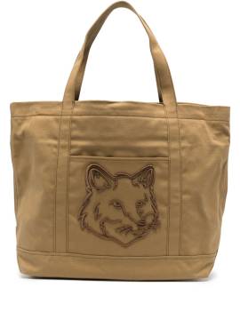 Maison Kitsuné Großer Fox Head Shopper - Braun von Maison Kitsuné