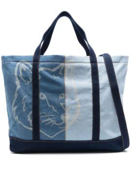 Maison Kitsuné Handtasche mit Fuchs-Print - Blau von Maison Kitsuné