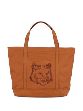 Maison Kitsuné Große Fox Head Tote Bag - Braun von Maison Kitsuné