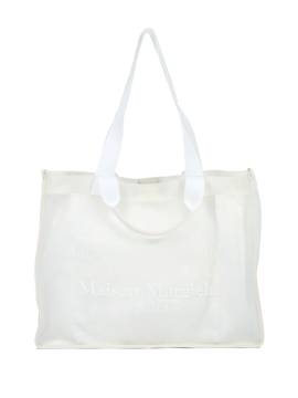 Maison Margiela Großer Shopper mit Logo-Stickerei - Weiß von Maison Margiela