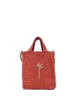 Manebi Mini-Tasche aus gewebtem Bast - Rot von Manebi