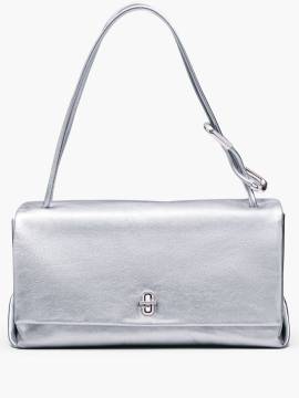 Marc Jacobs The Large Metallic Dual Schultertasche - Silber von Marc Jacobs