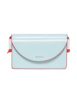 Marni Kids Mini-Tasche mit Logo-Print - Blau von Marni Kids