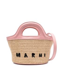 Marni Kids Tropicalia Schultertasche aus Bast - Nude von Marni Kids