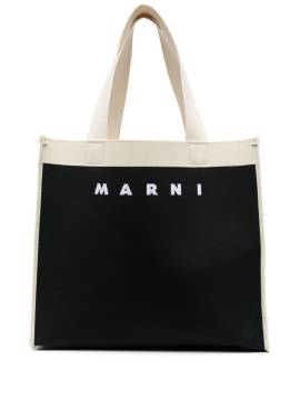 Marni Handtasche mit Logo-Print - Schwarz von Marni