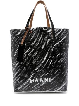 Marni Handtasche mit Logo-Print - Schwarz von Marni