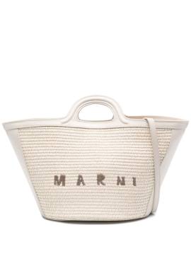 Marni Handtasche mit Logo-Stickerei - Weiß von Marni