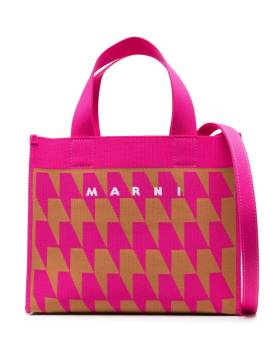 Marni Kleine Handtasche mit Hahnentrittmuster - Rosa von Marni