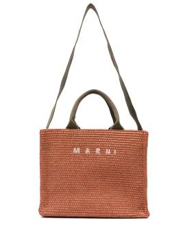Marni Kleine Handtasche mit Logo-Stickerei - Braun von Marni