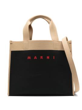 Marni Kleine Tote Bag mit Jacquard - Schwarz von Marni