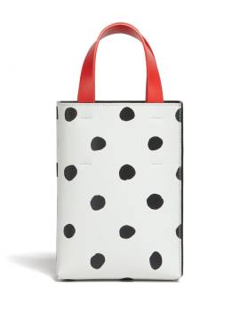 Marni Nano Museo Handtasche mit Polka Dots - Weiß von Marni