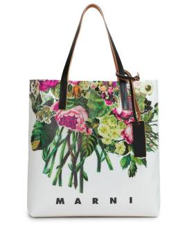 Marni Shopper mit Blumen-Print - Weiß von Marni