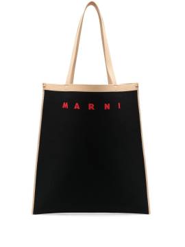 Marni Shopper mit Logo-Print - Schwarz von Marni