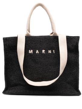Marni Shopper mit Logo-Stickerei - Schwarz von Marni