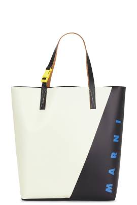 Marni TOTE-BAG in Shell & Black - White. Size all. von Marni