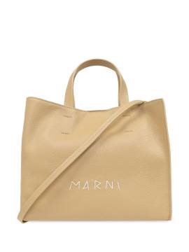 Marni Shopper mit Logo-Stickerei - Nude von Marni