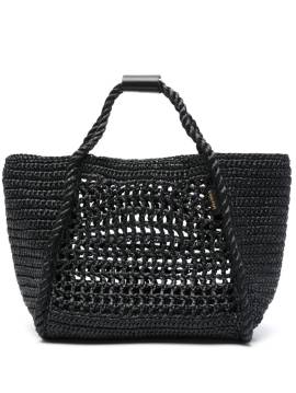 Max Mara Kleine Marine Handtasche mit Streifen - Schwarz von Max Mara