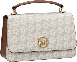 Michael Kors Delancey Empire MK SIG  in Vanilla/Luggage (3.2 Liter), Handtasche von Michael Kors