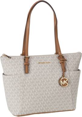 Michael Kors Jet Set Item EW TZ Tote MK Signature  in Beige (9.7 Liter), Handtasche von Michael Kors