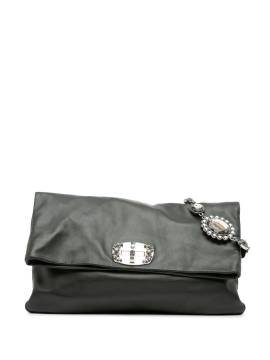 Miu Miu Pre-Owned 1994 Nappa Crystal Fold Over Flap Schultertasche - Schwarz von Miu Miu Pre-Owned