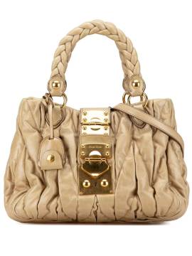 Miu Miu Pre-Owned 2001 Matelasse Coffer Satchel-Tasche - Braun von Miu Miu Pre-Owned