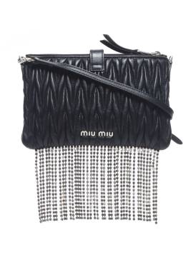 Miu Miu Pre-Owned 2010-2020s Schultertasche mit Kristallen und Fransen - Schwarz von Miu Miu Pre-Owned