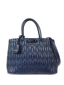 Miu Miu Pre-Owned 2010 Matelassé Tote Bag - Blau von Miu Miu Pre-Owned