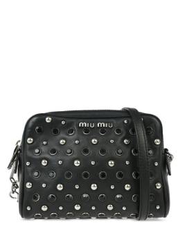 Miu Miu Pre-Owned 2010 Schultertasche mit Strass - Schwarz von Miu Miu Pre-Owned