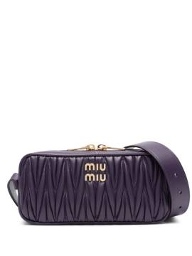 Miu Miu Clutch mit Logo - Violett von Miu Miu