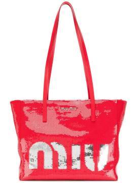 Miu Miu Handtasche mit Logo-Print - Rot von Miu Miu