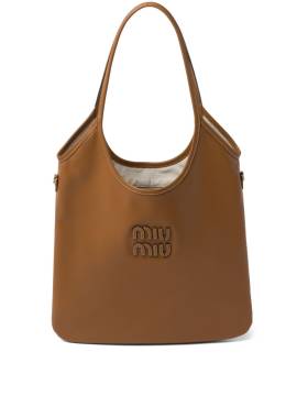 Miu Miu Ivy Shopper mit Logo-Applikation - Braun von Miu Miu