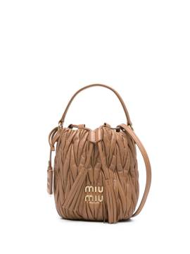 Miu Miu Matelassé-Beuteltasche - Braun von Miu Miu