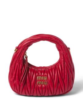 Miu Miu Mini Wander Matelasse-Schultertasche - Rot von Miu Miu