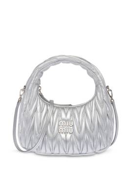 Miu Miu Mini Wander Schultertasche - Silber von Miu Miu