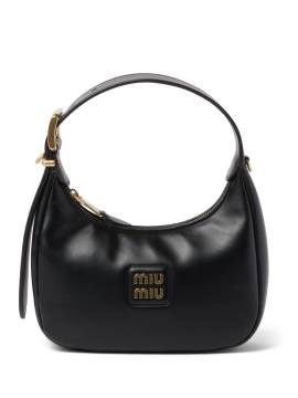Miu Miu Schultertasche mit Logo-Schild - Schwarz von Miu Miu