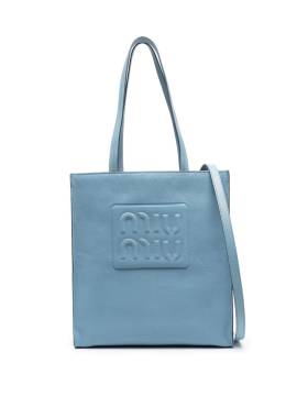 Miu Miu Shopper mit Logo-Prägung - Blau von Miu Miu