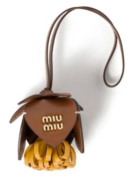 Miu Miu Taschenanhänger mit Logo - Braun von Miu Miu