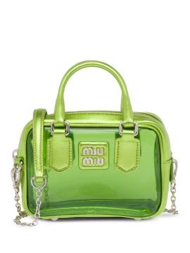 Miu Miu Transparente Mini-Tasche - Grün von Miu Miu