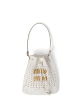 Miu Miu Gewebte Mini-Tasche aus Bast - Weiß von Miu Miu