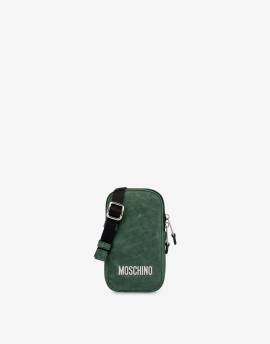 Handytasche Aus Gewaschenem Nappaleder von Moschino